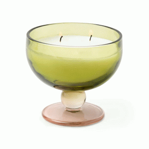 Ароматна соева свещ Падивакс Аура в стъкло-бокал – зелено и руж - мъглив лайм